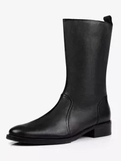 Men's Knee High Boots Cowhide Chic Black Boots Riding Knight Boots