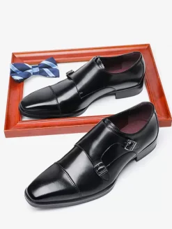 Men's Loafer Shoes Monk Prom Homecoming Wedding Shoes