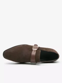 Mens Loafer Shoes Monk Strap Slip-On