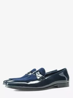 Men's Loafers Cowhide Round Toe Slip On Dress Shoes