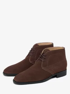 Men's Martin Work Boots Cowhide Classic Coffee Brown Ankel Boots