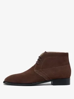 Men's Martin Work Boots Cowhide Classic Coffee Brown Ankel Boots