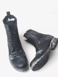 Men's Martin Work Boots Cowhide Classic Black Short Ankle Boots