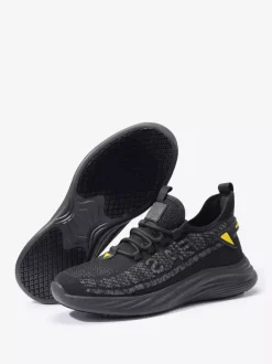Mens Mesh Sneakers Lightweight High Range Jogging Shoes Non Slip Thick Sole Hiking Shoes