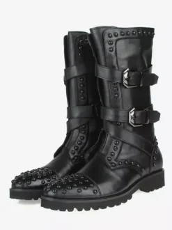 Men's Mid Calf Boots Shoes Work Boots Cowhide Classic Black