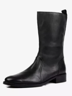 Men's Mid Calf Boots Shoes Work Boots Men's Boots Cowhide Classic Black