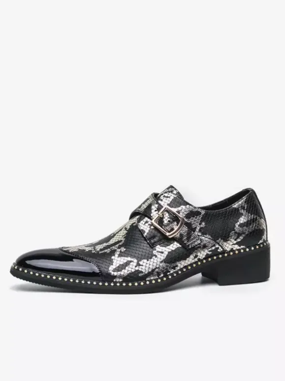 Mens Monk Loafers Oxford Dress Shoes Luxury Party Prom Slip-On Formal Shoes