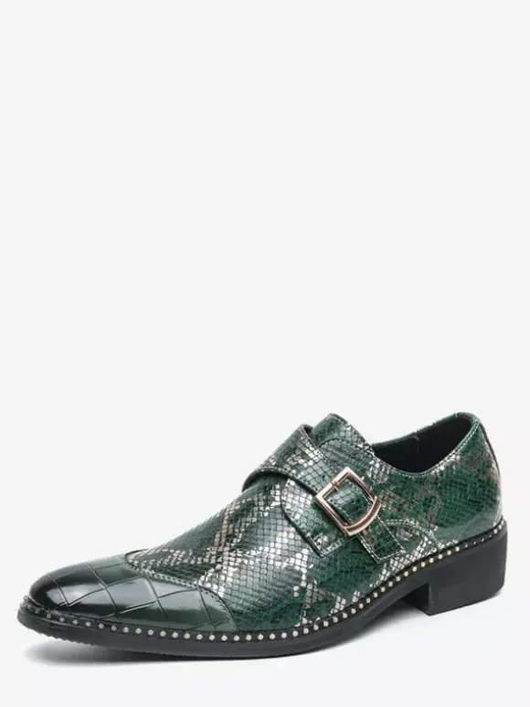 Mens Monk Loafers Oxford Dress Shoes Luxury Party Prom Slip-On Formal Shoes