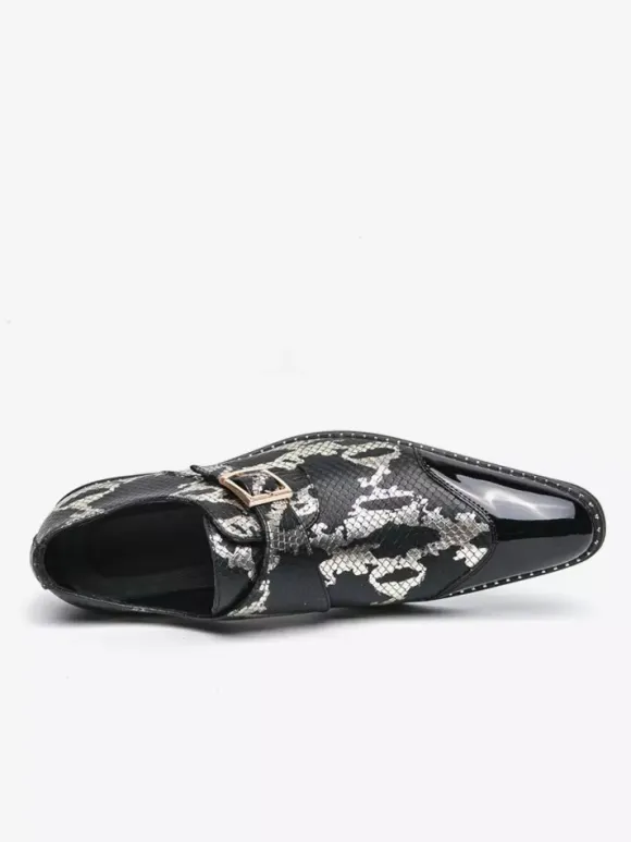 Mens Monk Loafers Oxford Dress Shoes Luxury Party Prom Slip-On Formal Shoes