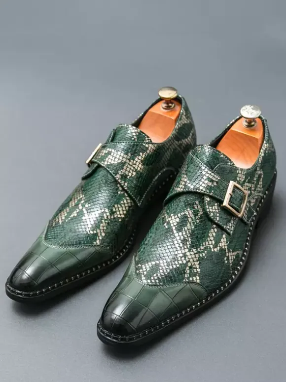 Mens Monk Loafers Oxford Dress Shoes Luxury Party Prom Slip-On Formal Shoes