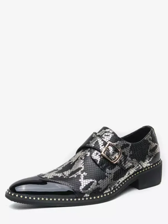 Mens Monk Loafers Oxford Dress Shoes Luxury Party Prom Slip-On Formal Shoes