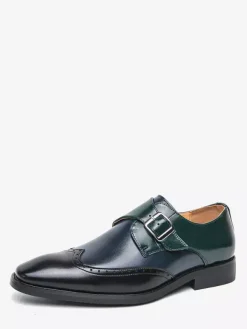 Men's Monk Shoes Round Toe Buckle Detail Dress Shoes