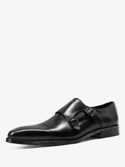 Men's Monk Strap Cowhide Loafer Prom Wedding Shoes