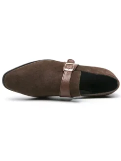 Mens Monk Strap Loafer Black Monk Strap Slip-On Formal Prom Party Wedding Shoes