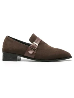 Mens Monk Strap Loafer Black Monk Strap Slip-On Formal Prom Party Wedding Shoes