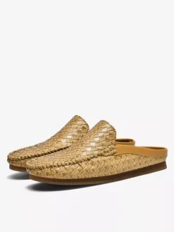 Mens Mules Slip-on Breathable Leather Soft Sole Loafers Shoes Comfortable Casual House Shoes