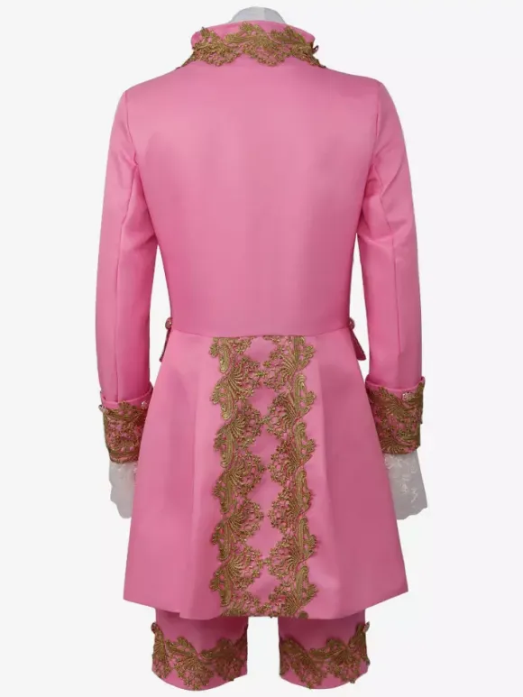 Men's Palace Prince Dress Performance Suit Cos Costume Medieval Retro Costume Burgundy