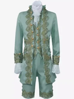 Men's Palace Prince Dress Performance Suit Cos Costume Medieval Retro Costume Burgundy