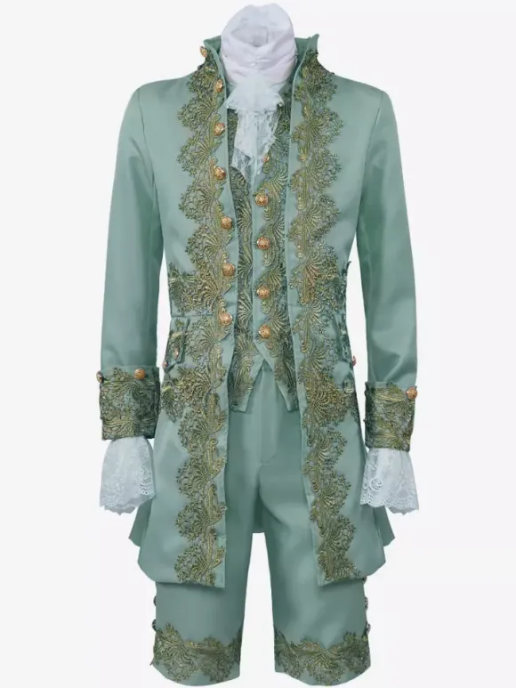 Men's Palace Prince Dress Performance Suit Cos Costume Medieval Retro Costume Burgundy