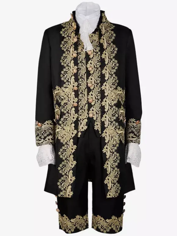 Men's Palace Prince Dress Performance Suit Cos Costume Medieval Retro Costume Burgundy