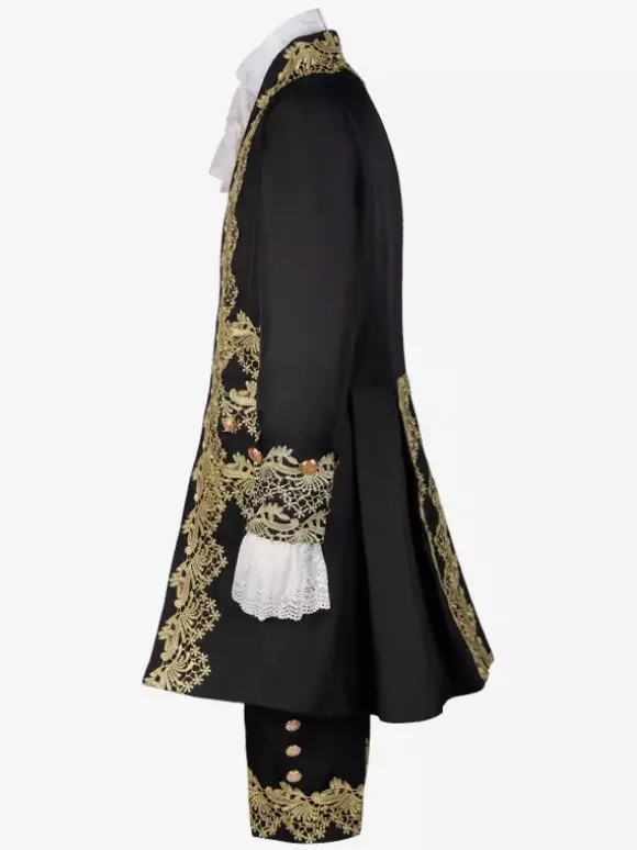 Men's Palace Prince Dress Performance Suit Cos Costume Medieval Retro Costume Burgundy