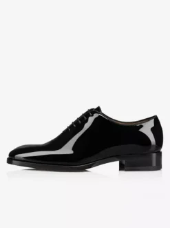 Mens Patent Leather Tuxedo Oxford Dress Shoes Classic Lace-up Square Toe Wedding Prom Formal Shoes