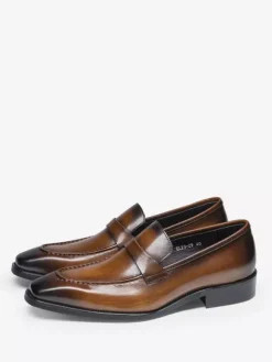 Mens Penny Loafer Cowhide Shoes