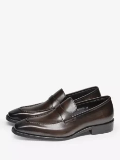 Mens Penny Loafer Cowhide Shoes