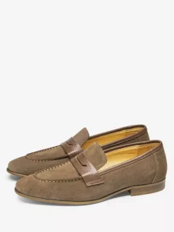 Mens Penny Loafer Leather Shoes