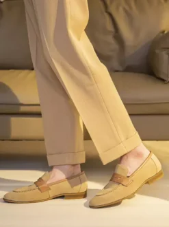 Mens Penny Loafer Leather Shoes