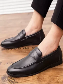 Mens Penny Loafer PU Leather Shoes
