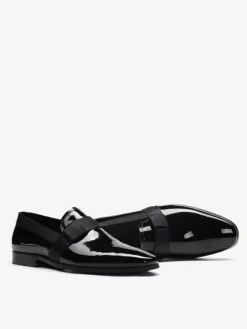 Men's Penny Loafer Round Toe Patent Cowhide Slip On Prom Wedding Shoes