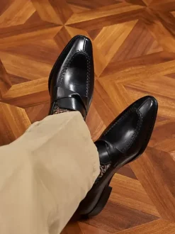Men's Penny Loafers Slip On Cowhide Prom Wedding shoes