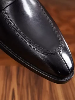 Men's Penny Loafers Slip On Cowhide Prom Wedding shoes