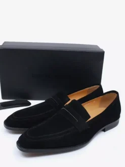 Mens Penny Loafers Slip-On Casual Suede Shoes Soft Breathable Leather Comfortable Lazy Shoes