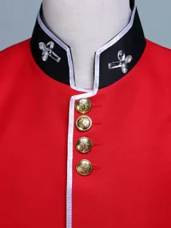Men's Red Retro Set Elegant Long Sleeves Swallowtail Suit Performance Daning wear