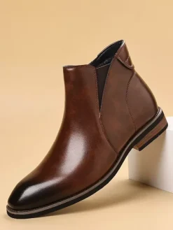 Mens Retro Chelsea Boots British Style Fashion Ankle Boots