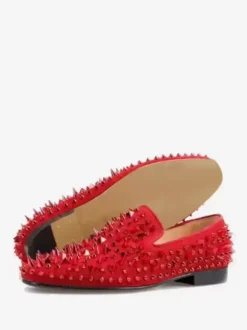 Mens Rivets Loafer Shoes Micro Suede Upper Artwork Slip-On Spikes Prom Wedding Shoes
