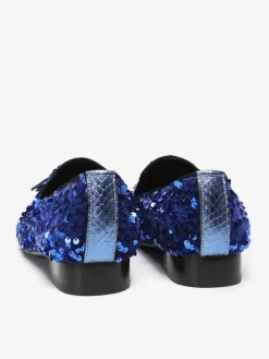 Men's Rivets Loafer Shoes Leather Sequins Slip On Tassel Prom Wedding Shoes