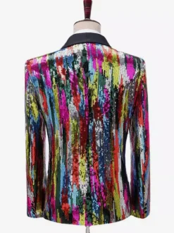 Men's Sequin Suit Stage Performance Wear Long Sleeves Retro Costumes
