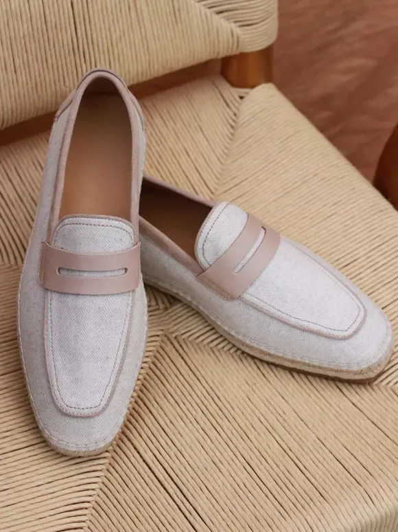 Mens Slip On Loafer Braided Rope Sole Espadrilles