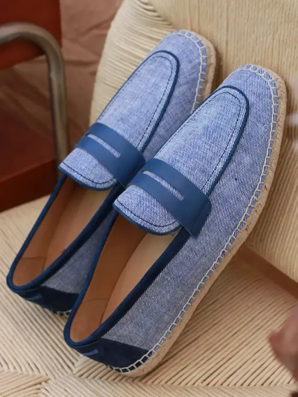 Mens Slip On Loafer Braided Rope Sole Espadrilles