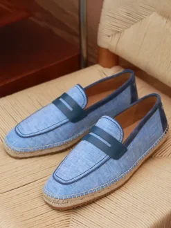 Mens Slip On Loafer Braided Rope Sole Espadrilles