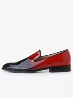 Mens Slip On Loafer Ombre Square Toe Dress Shoes