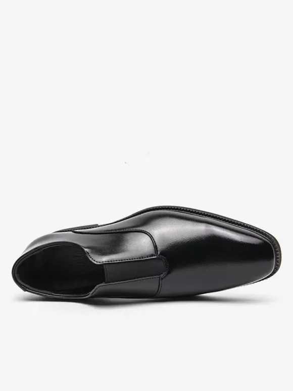 Men's Slip On Loafer Platform Square Toe PU Loafer Shoes For Wedding Prom