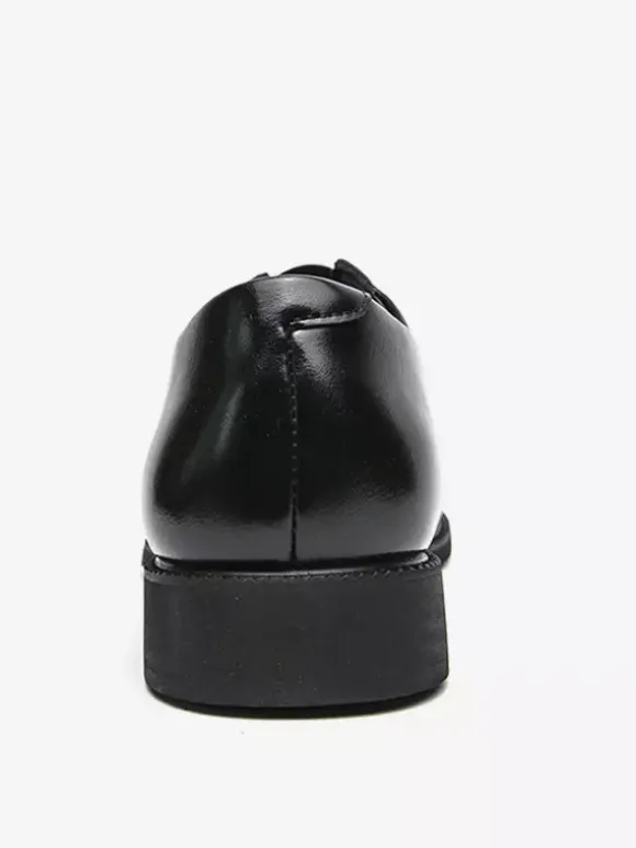 Men's Slip On Loafer Platform Square Toe PU Loafer Shoes For Wedding Prom