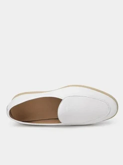 Mens Slip On Loafer Round Toe Cowhide Shoes