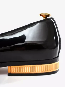 Mens Slip-On Loafer Pointed toe low heels patent Shoes