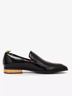Mens Slip-On Loafer Pointed toe low heels patent Shoes