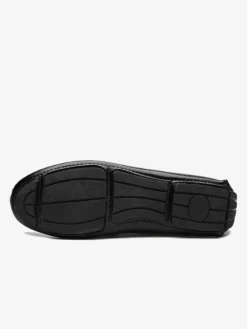 Mens Slip-on Loafers Spike Faux Leather Deck Shoes Lightweight Slip Resistant Flexible Penny Shoes